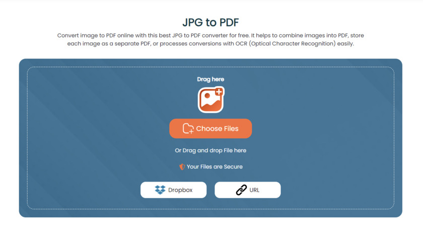 Jpgtopdf.live Landing Page