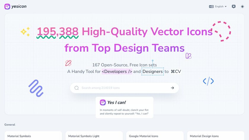 Yesicon Landing Page