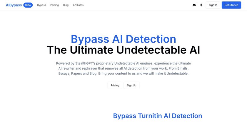 AI Bypass Landing Page