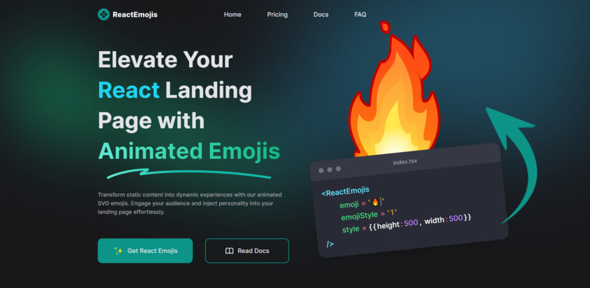 React Emojis Landing Page