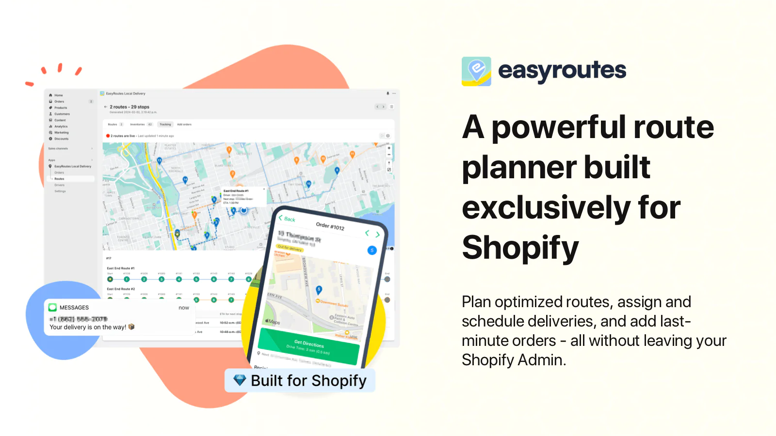 EasyRoutes A powerful route planner built exclusively for Shopify