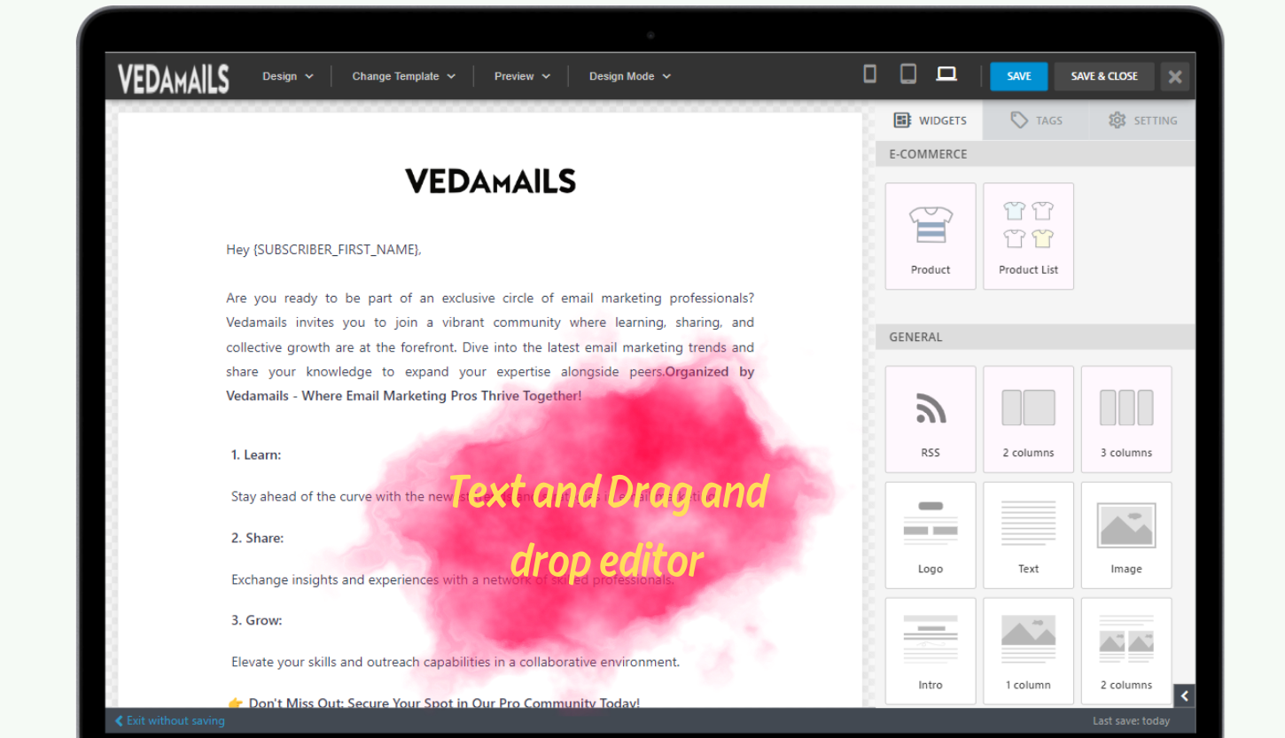Vedamails Email Designer