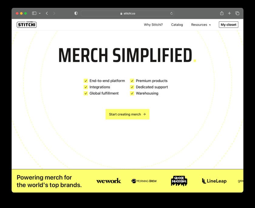 Stitchi.co Landing Page
