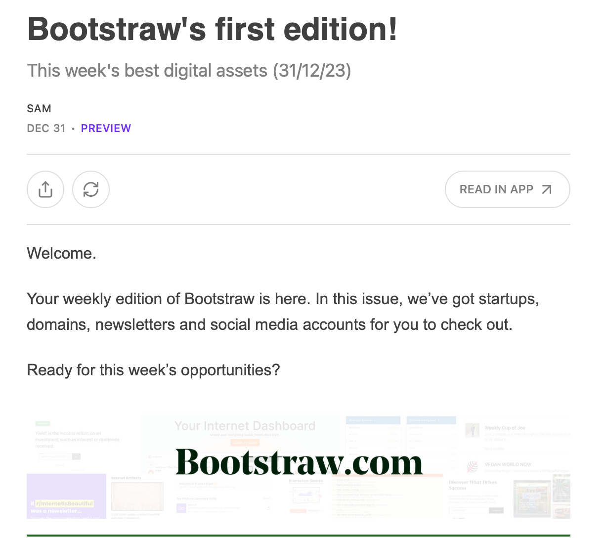 Bootstraw The Newsletter
