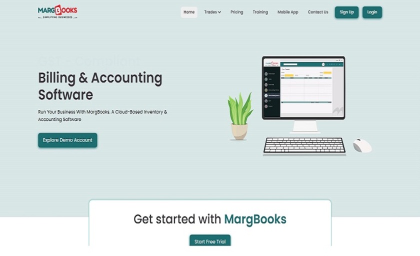MargBooks Landing Page