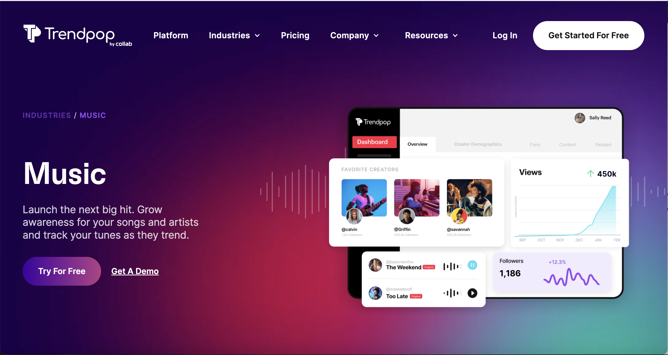 Trendpop track your tunes and grow your songs