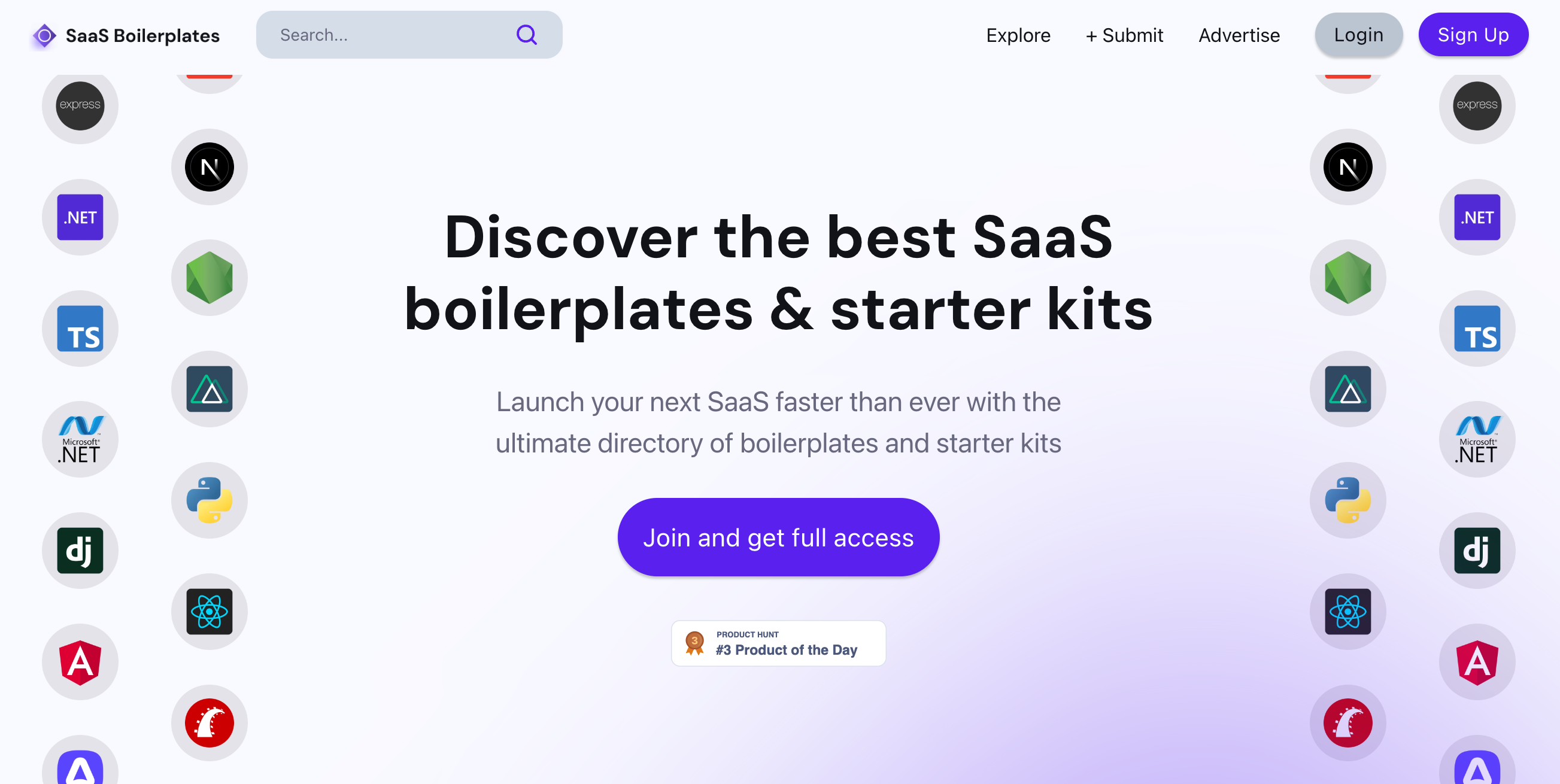 SaaS Boilerplates Homepage