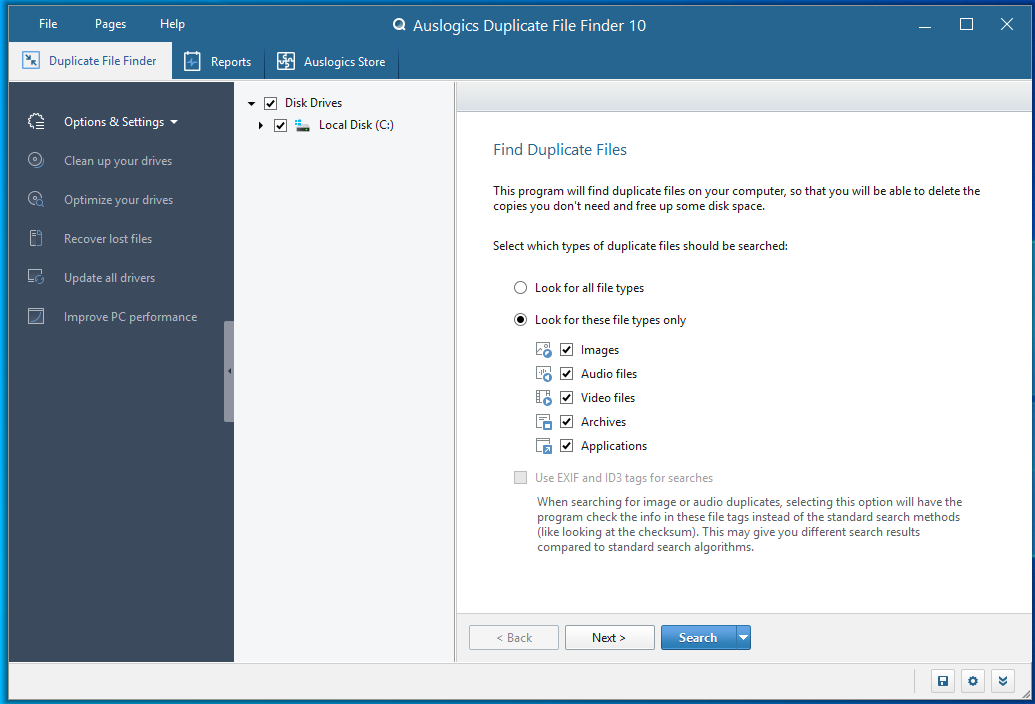 Auslogics Duplicate File Finder 