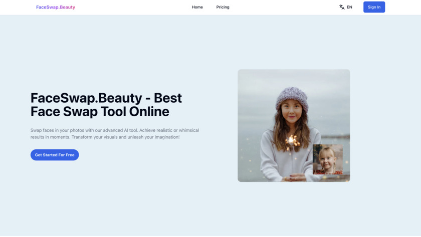 FaceSwap.Beauty Landing Page
