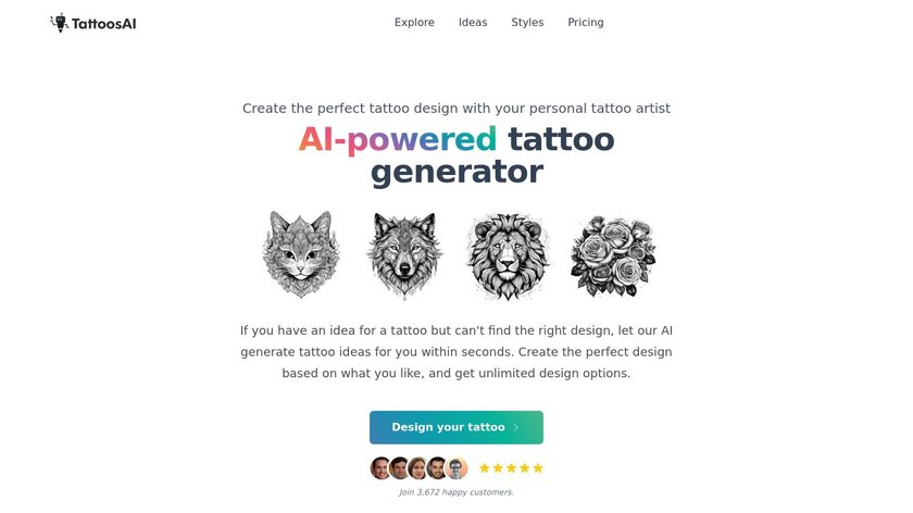 TattoosAI.com Landing Page