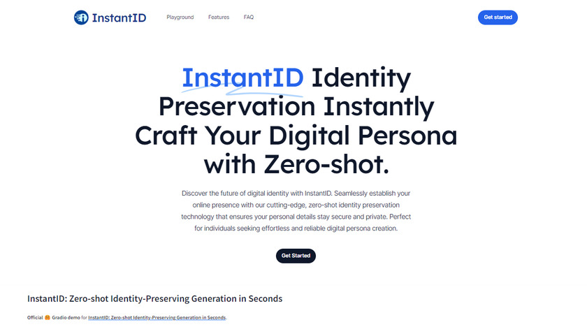 InstantID.org Landing Page