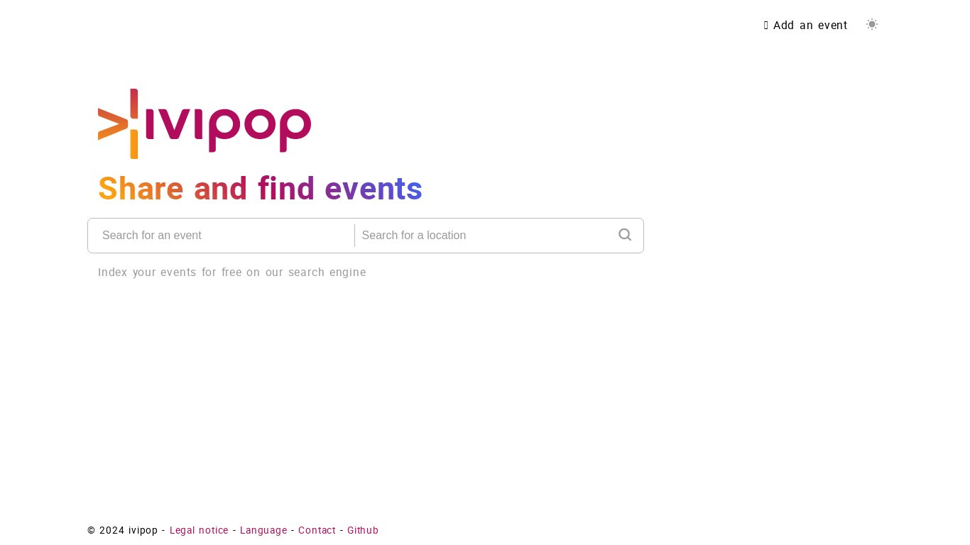 Ivipop Landing page