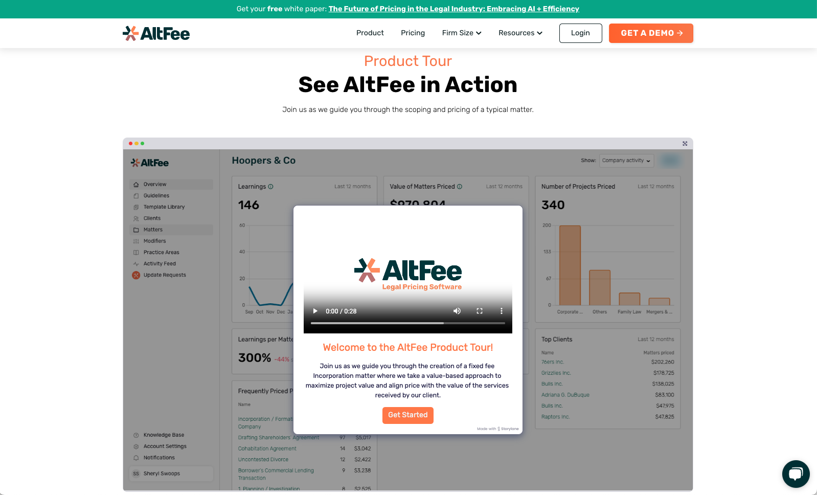 AltFee Product Tour