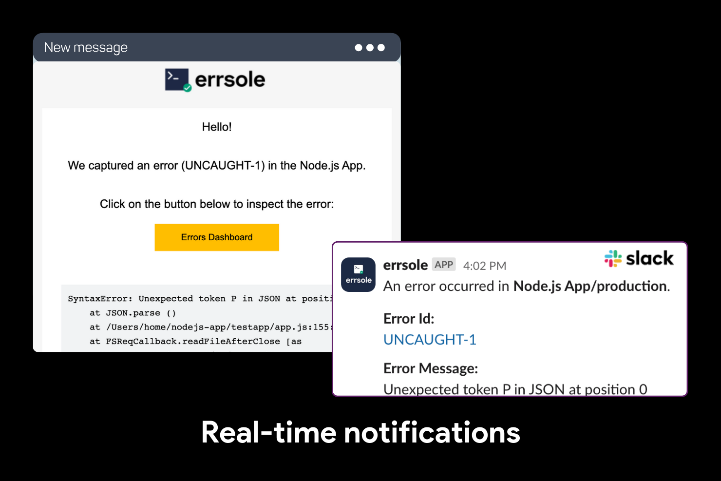 errsole Real-time notifications