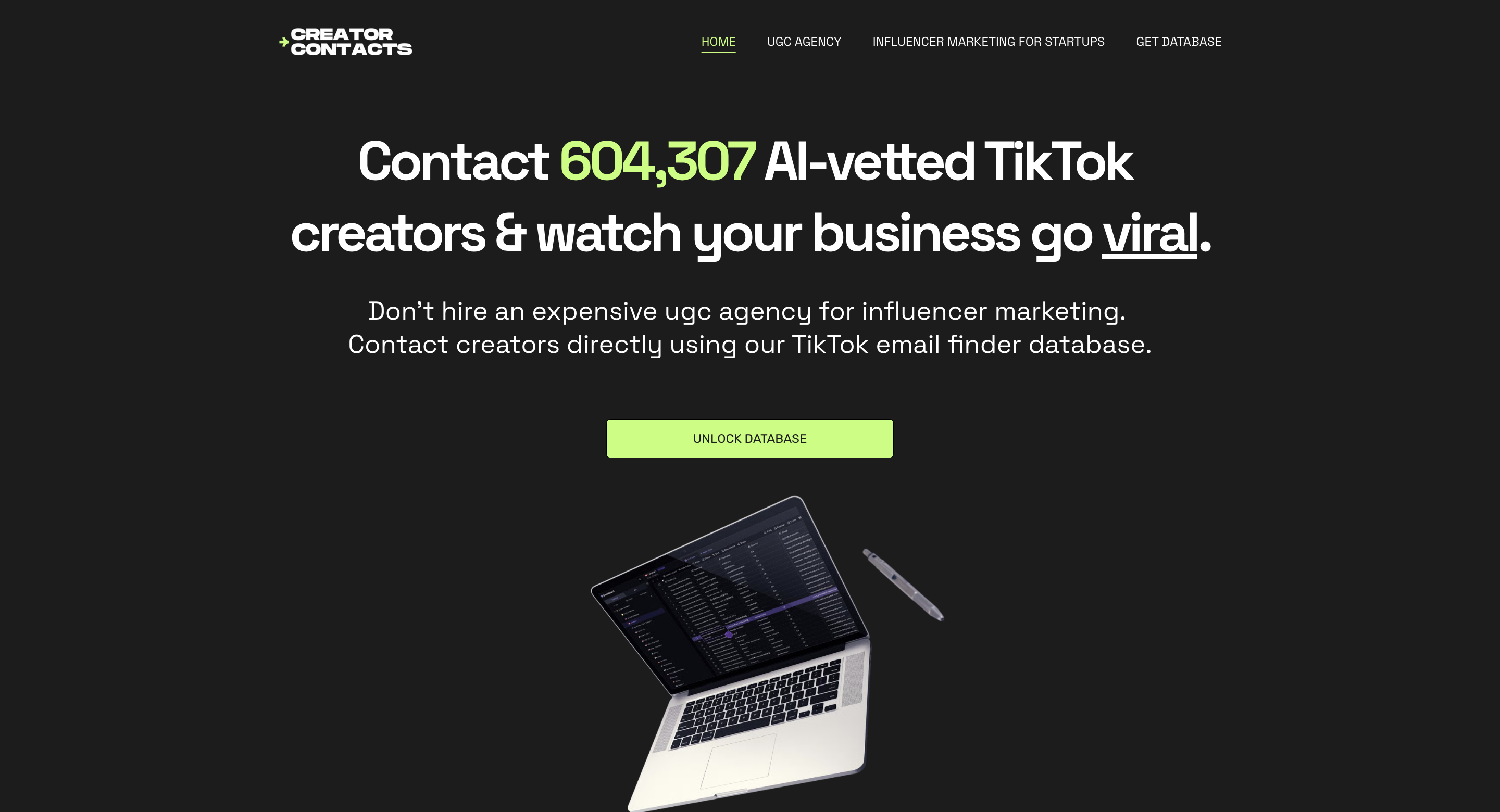 Creator Contacts TikTok Email Finder