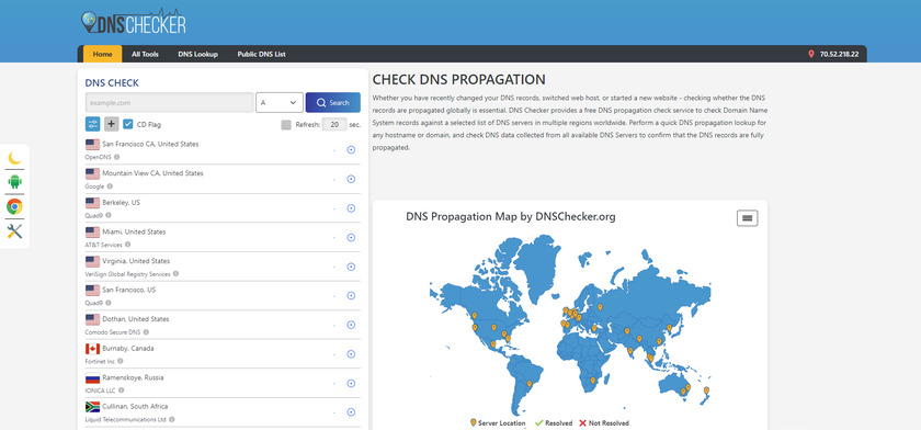 DNSChecker.org Landing Page
