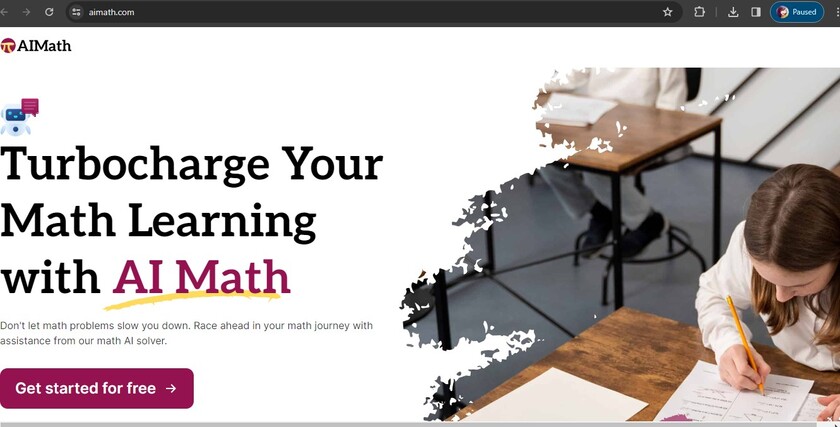 AI Math Landing Page