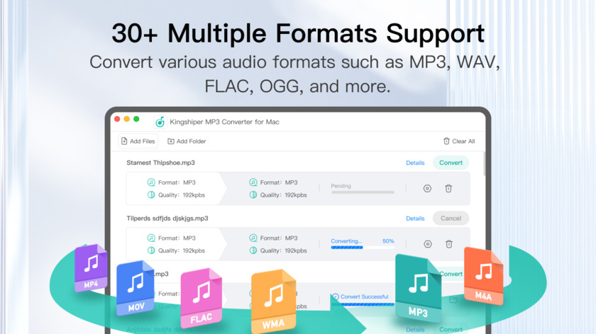 Kingshiper MP3 Converter for Mac Landing Page