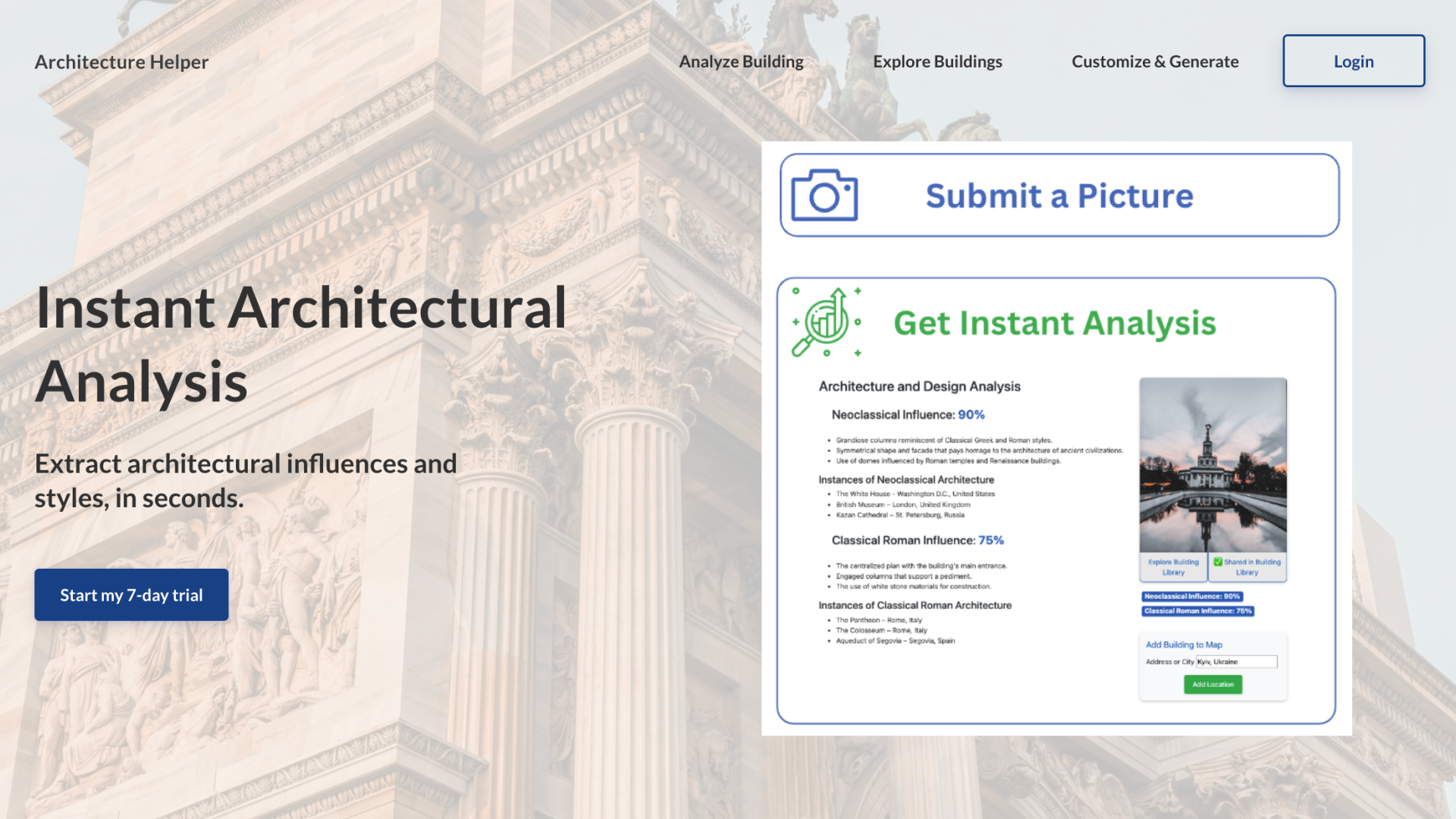 Architecture Helper Landing Page
