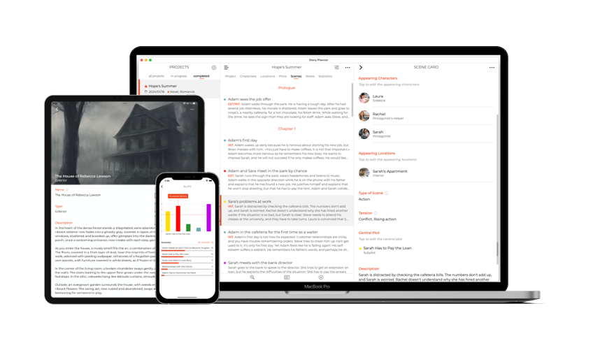 Story Planner for Writers Sync Across Devices