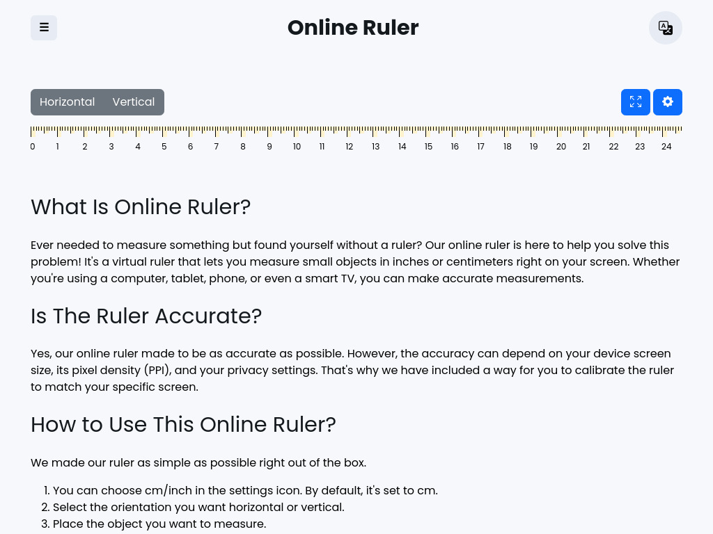 Online Rulers 