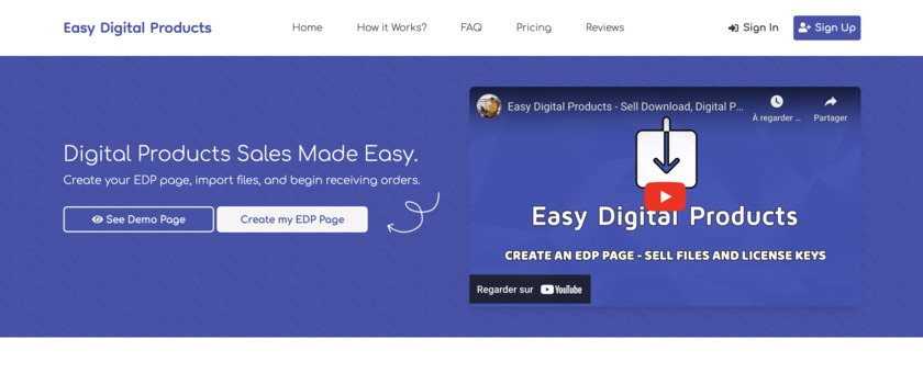 Easy Digital Products Landing Page