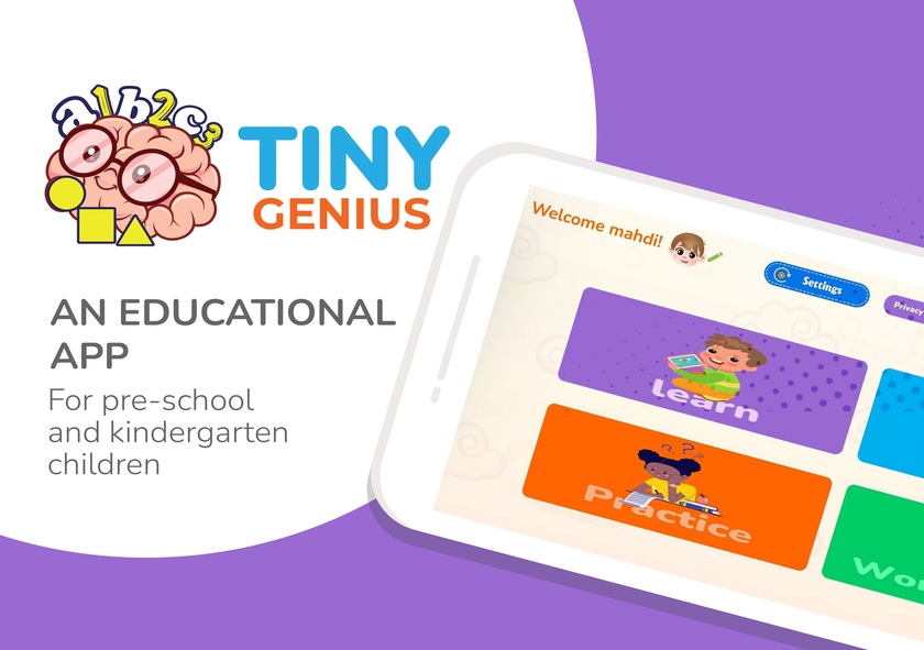 Tiny Genius App Landing Page