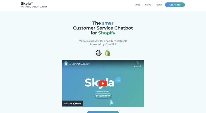 Skyla Landing Page
