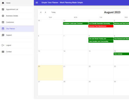 Simple Time Planner screenshot