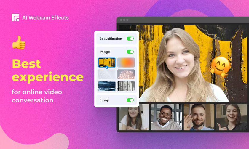 AI Webcam Effects Landing Page