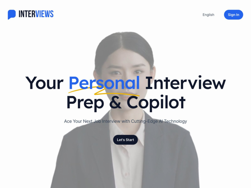 Interviews Chat Landing Page