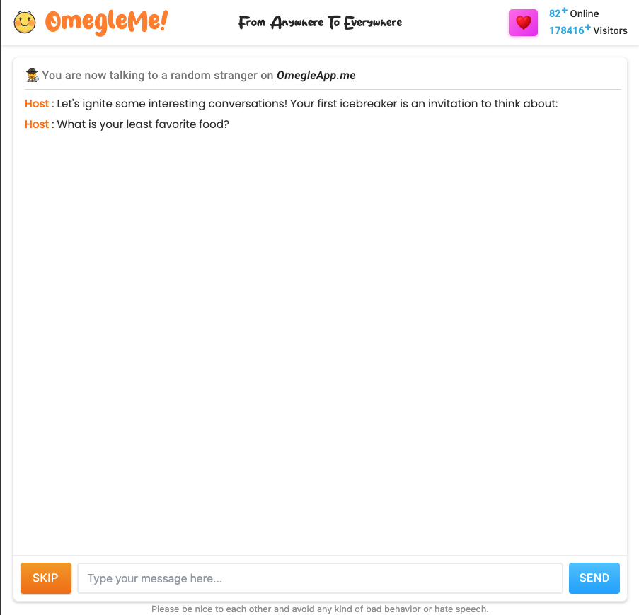 OmegleMe Text Chat 