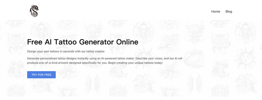 AI Tattoo Generators Landing Page