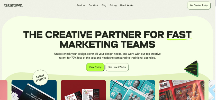 Teamtown.co Landing Page