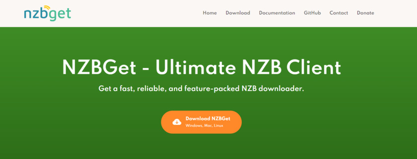 NZBGet.com Landing Page