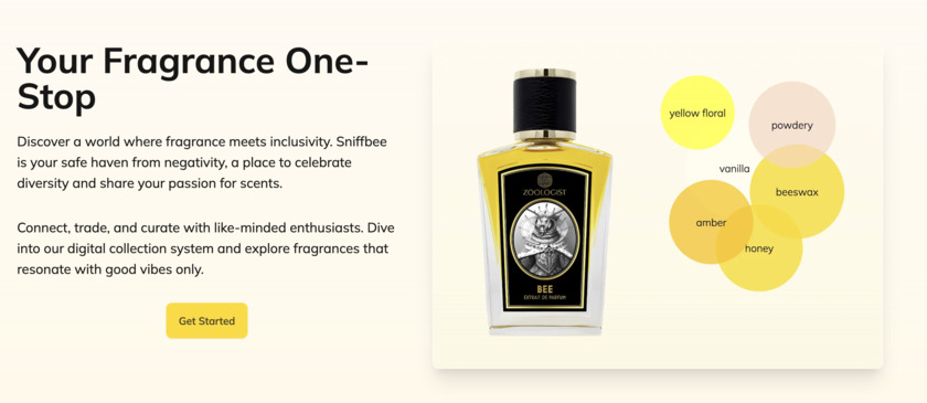 sniffbee Landing Page