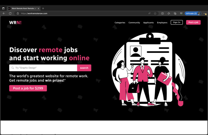 Work Remote Now Landing Page