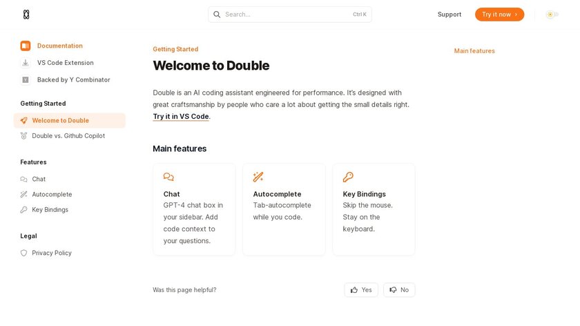 Double Bot Landing Page