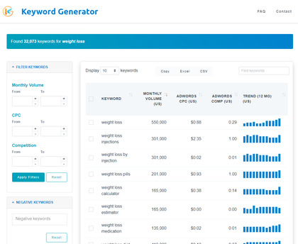 KeywordGenerator.net screenshot