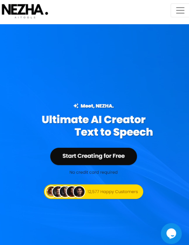 AI Nezha Landing Page