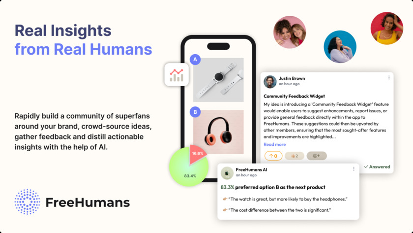 FreeHumans Landing Page