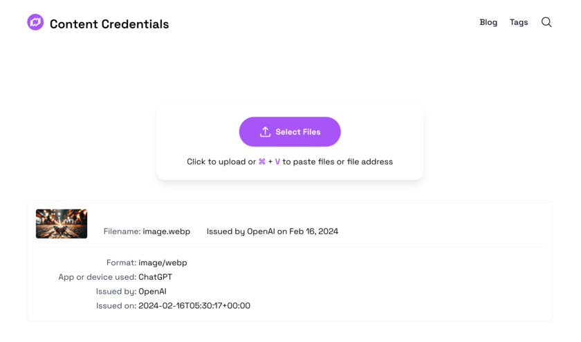 ContentCredentials.io Landing Page