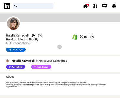 SalesProspect.io Add LinkedIn contact to Salesforce