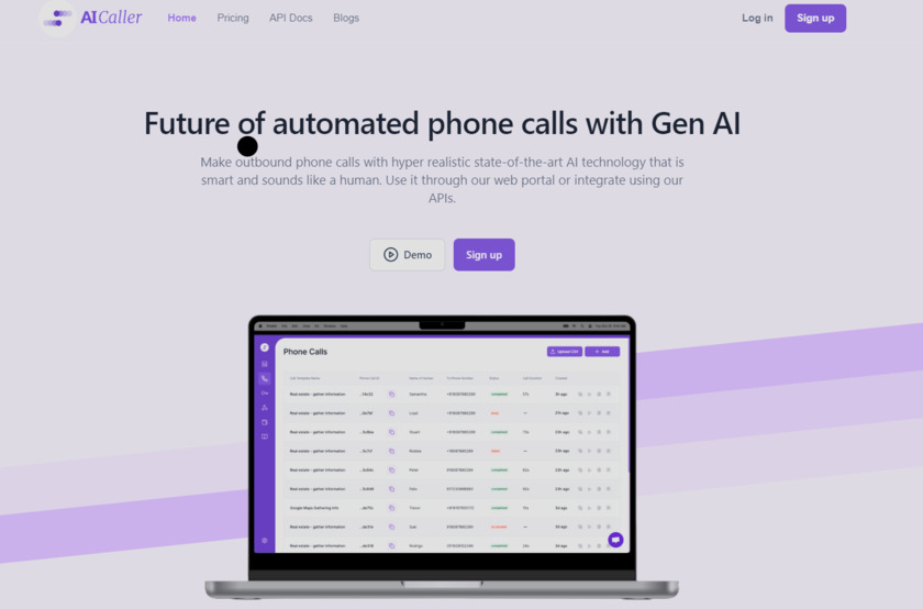 AICaller.io Landing Page