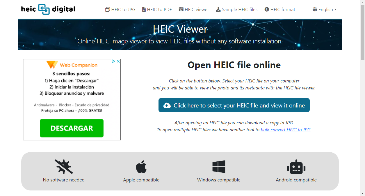HEIC Digital HEIC viewer online