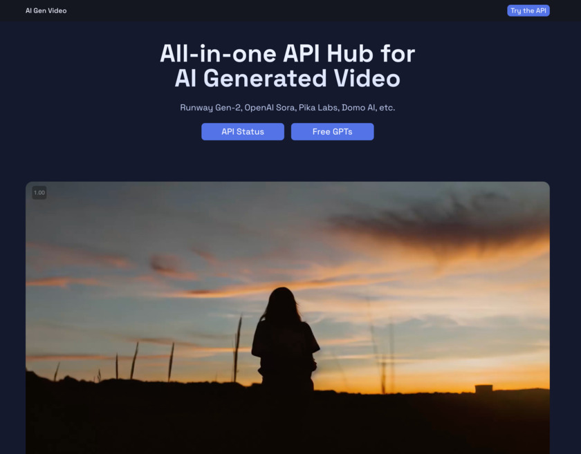 AI Gen Video Landing Page