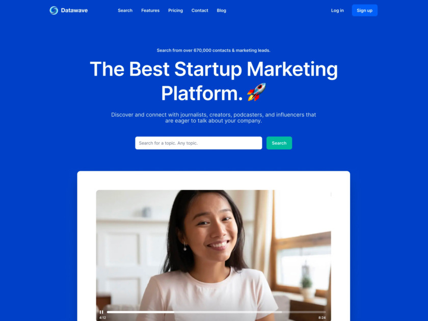 Datawave.app Landing Page