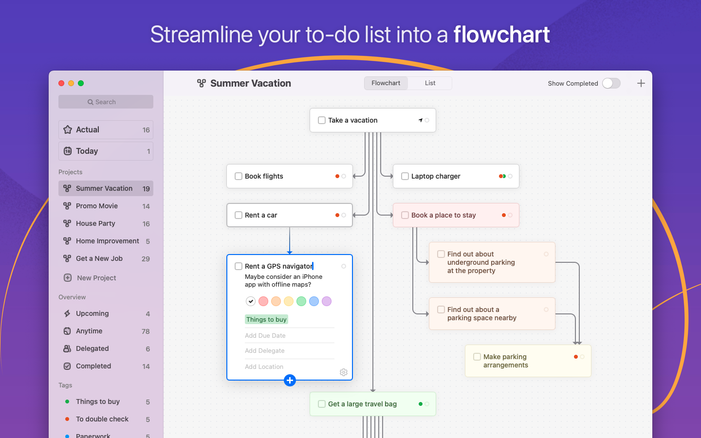 Taskheat by Eyen Streamline your to-do list into a flowchart