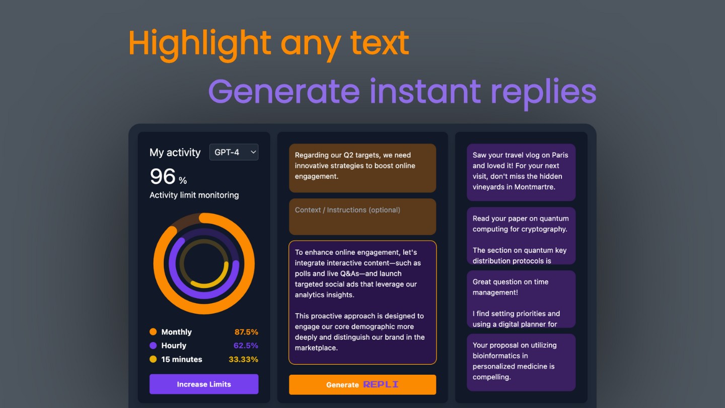 AIRepli.io airepli UI