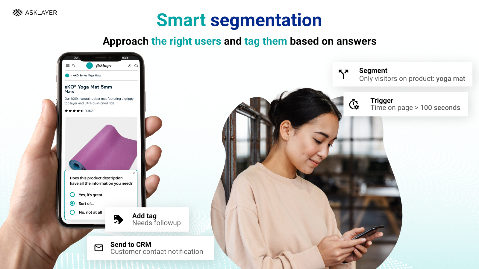 Asklayer Segment users easily based on their answers